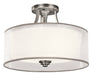 Kichler 42386AP Lacey Three Light Semi Flush Mount, Antique Pewter Main Image.jpg