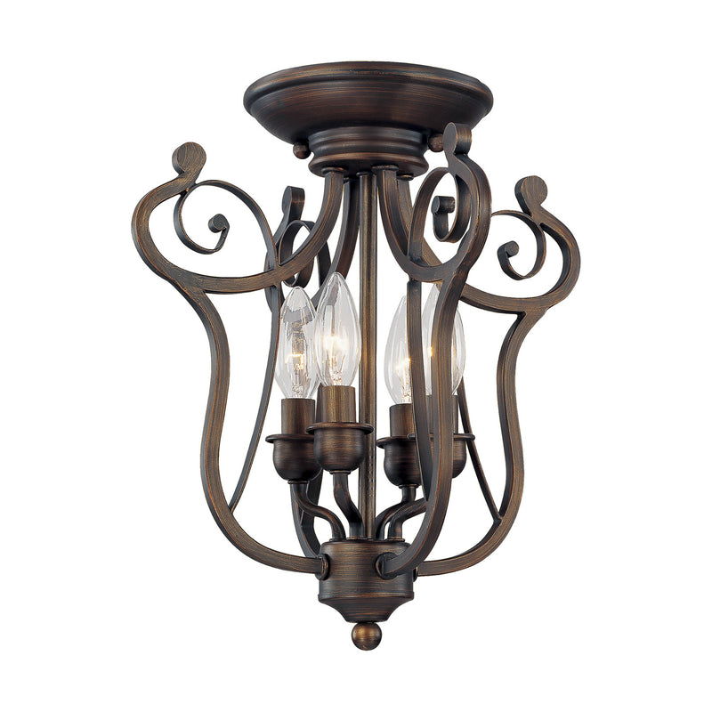 Millennium 1144-RBZ Chateau Four Light Semi-Flush Mount, Rubbed Bronze Main Image.jpg