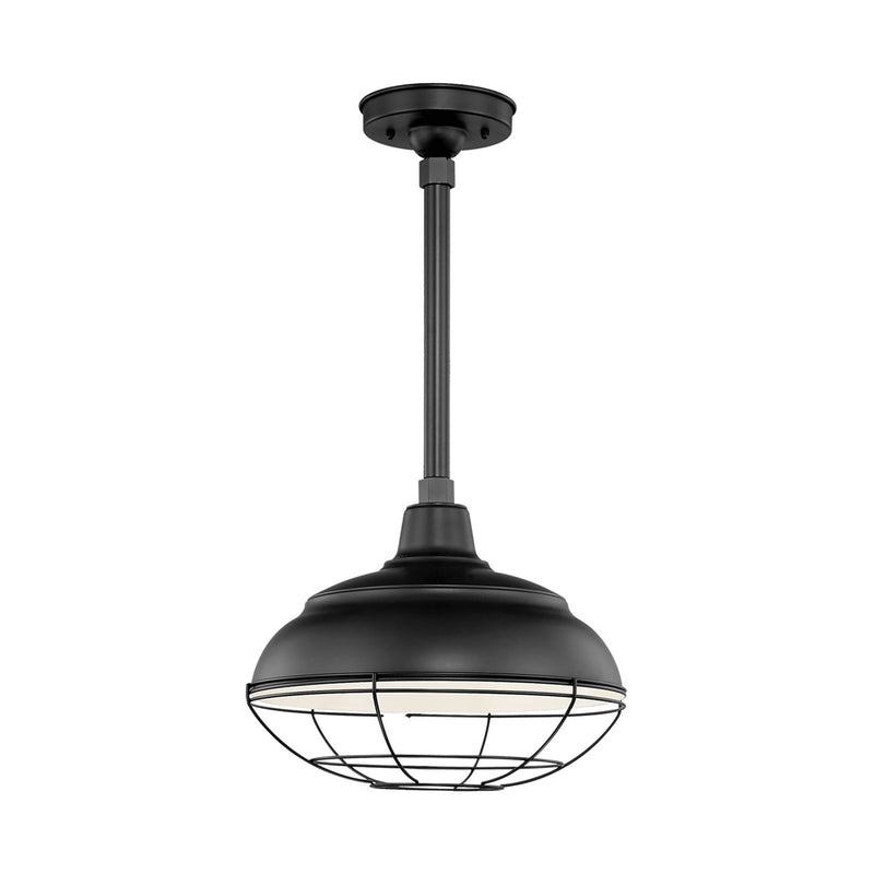 Millennium RWHS14-SB R Series One Light Pendant, Satin Black Main Image.jpg