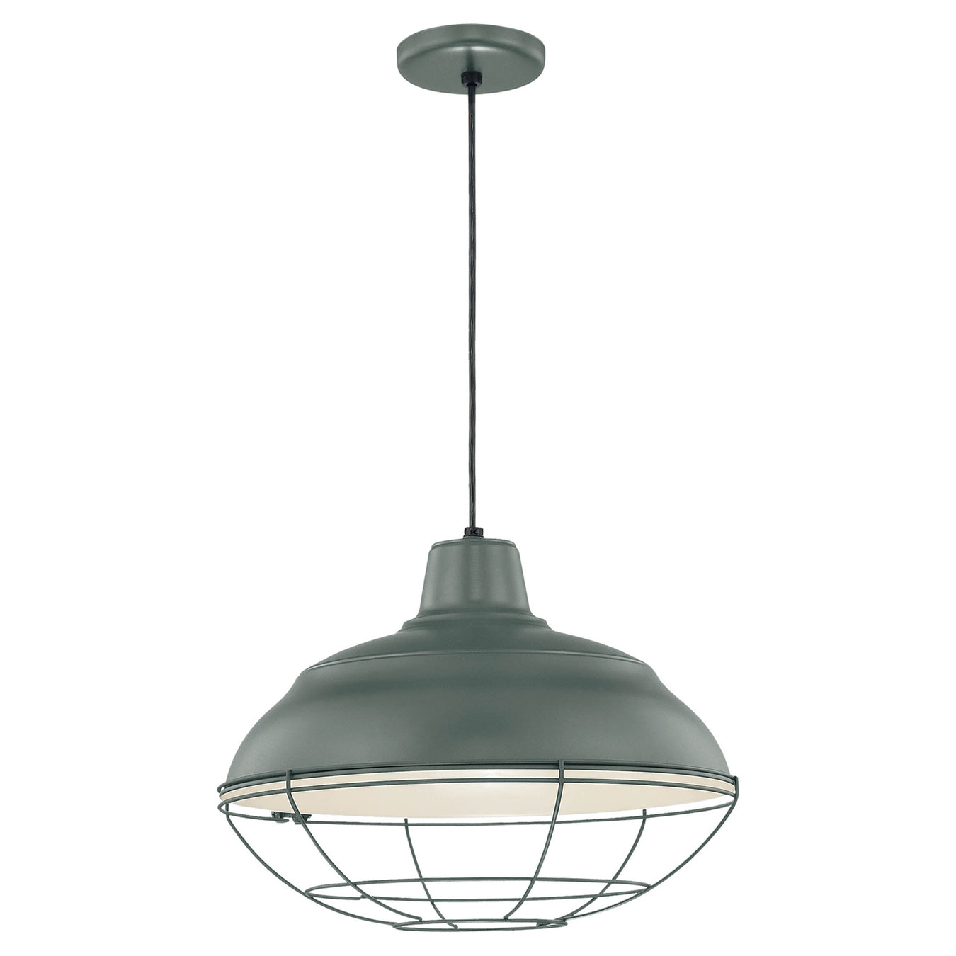 Millennium RWHC17-SG R Series One Light Pendant, Satin Green Main Image.jpg