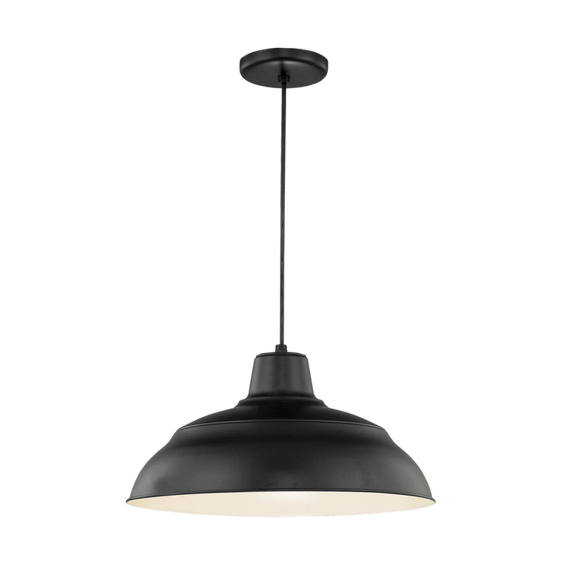 Millennium RWHC17-SB R Series One Light Pendant, Satin Black Main Image.jpg