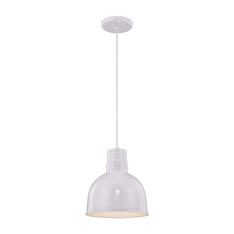 Millennium RDBC10-WH R Series One Light Pendant, White Main Image.jpg