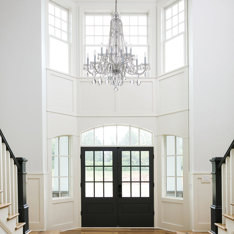 Crystorama 1112-CH-CL-MWP Traditional Crystal 12 Light Chandelier Polished Chrome Alternate Image 4.jpg