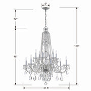 Crystorama 1112-CH-CL-S Traditional Crystal 12 Light Chandelier Polished Chrome Alternate Image 4.jpg