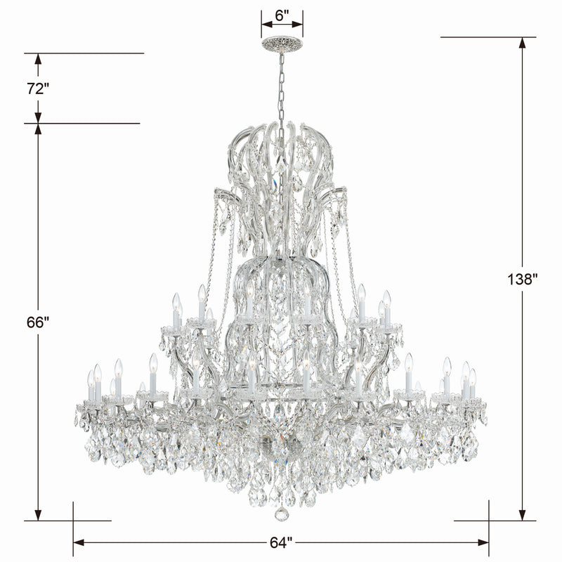 Crystorama 4460-CH-CL-SAQ Maria Theresa 37 Light Chandelier Polished Chrome Alternate Image.jpg