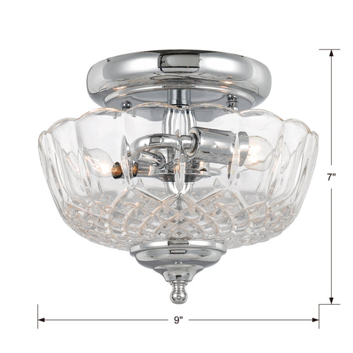 Crystorama 55-SF-CH Ceiling Mount Two Light Semi Flush Mount Polished Chrome Alternate Image.jpg