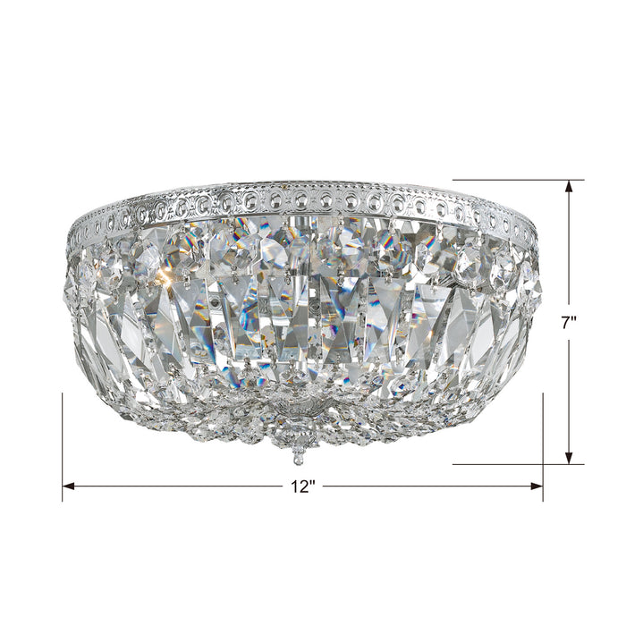Crystorama 712-CH-CL-SAQ Ceiling Mount Three Light Flush Mount Polished Chrome Alternate Image.jpg