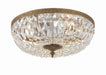 Crystorama 716-OB-CL-S Ceiling Mount Three Light Flush Mount Olde Brass Main Image.jpg