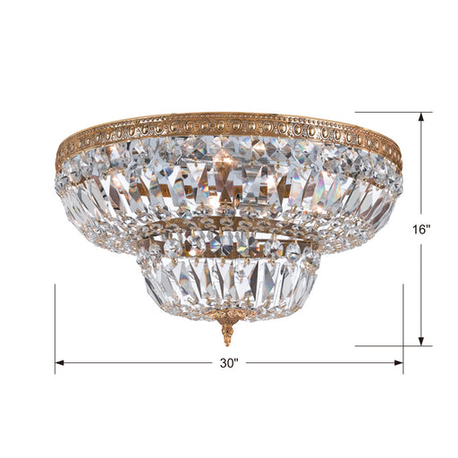 Crystorama 730-OB-CL-MWP Ceiling Mount Eight Light Flush Mount Olde Brass Alternate Image.jpg