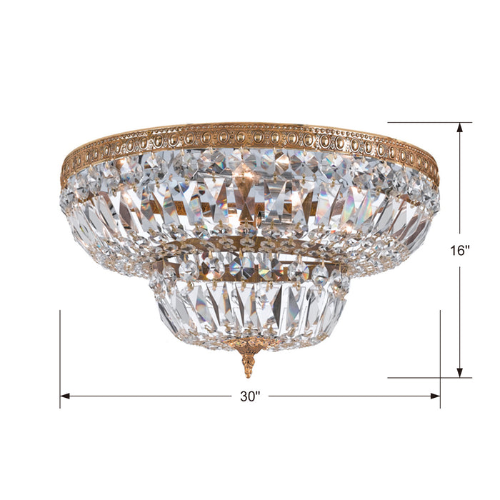 Crystorama 730-OB-CL-S Ceiling Mount Eight Light Flush Mount Olde Brass Alternate Image.jpg
