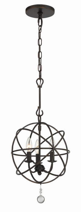 Crystorama 9225-EB Solaris Three Light Mini Chandelier English Bronze Main Image.jpg