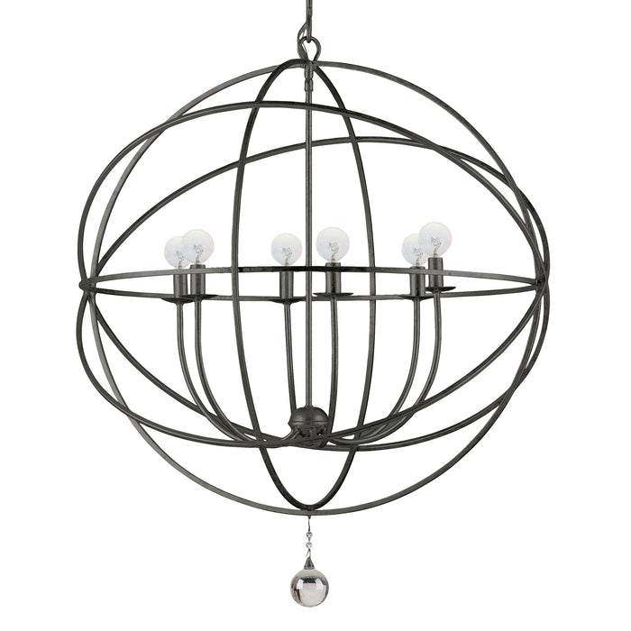 Crystorama 9226-EB Solaris Six Light Chandelier English Bronze Alternate Image.jpg