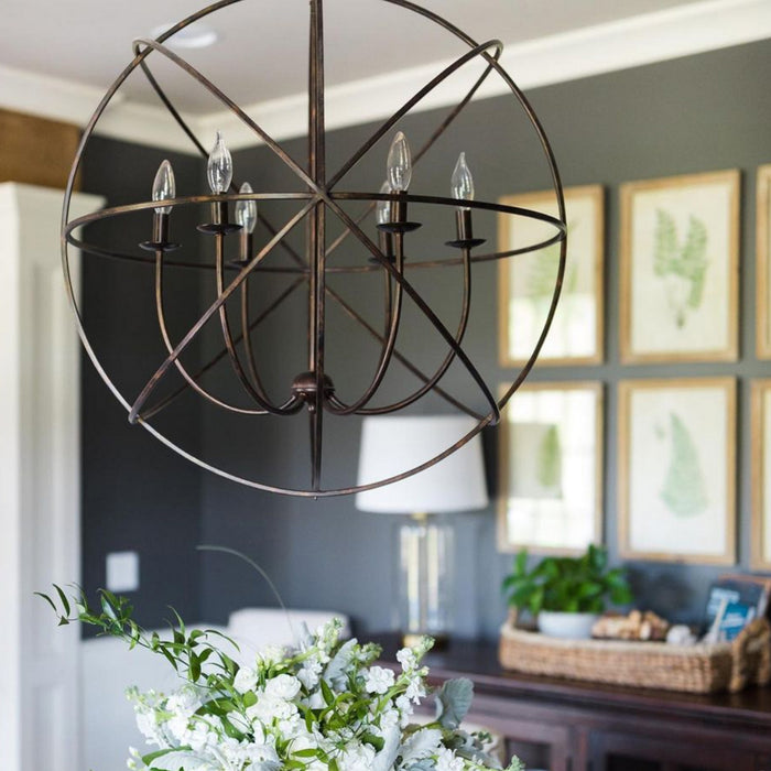 Crystorama 9226-EB Solaris Six Light Chandelier English Bronze Alternate Image 2.jpg