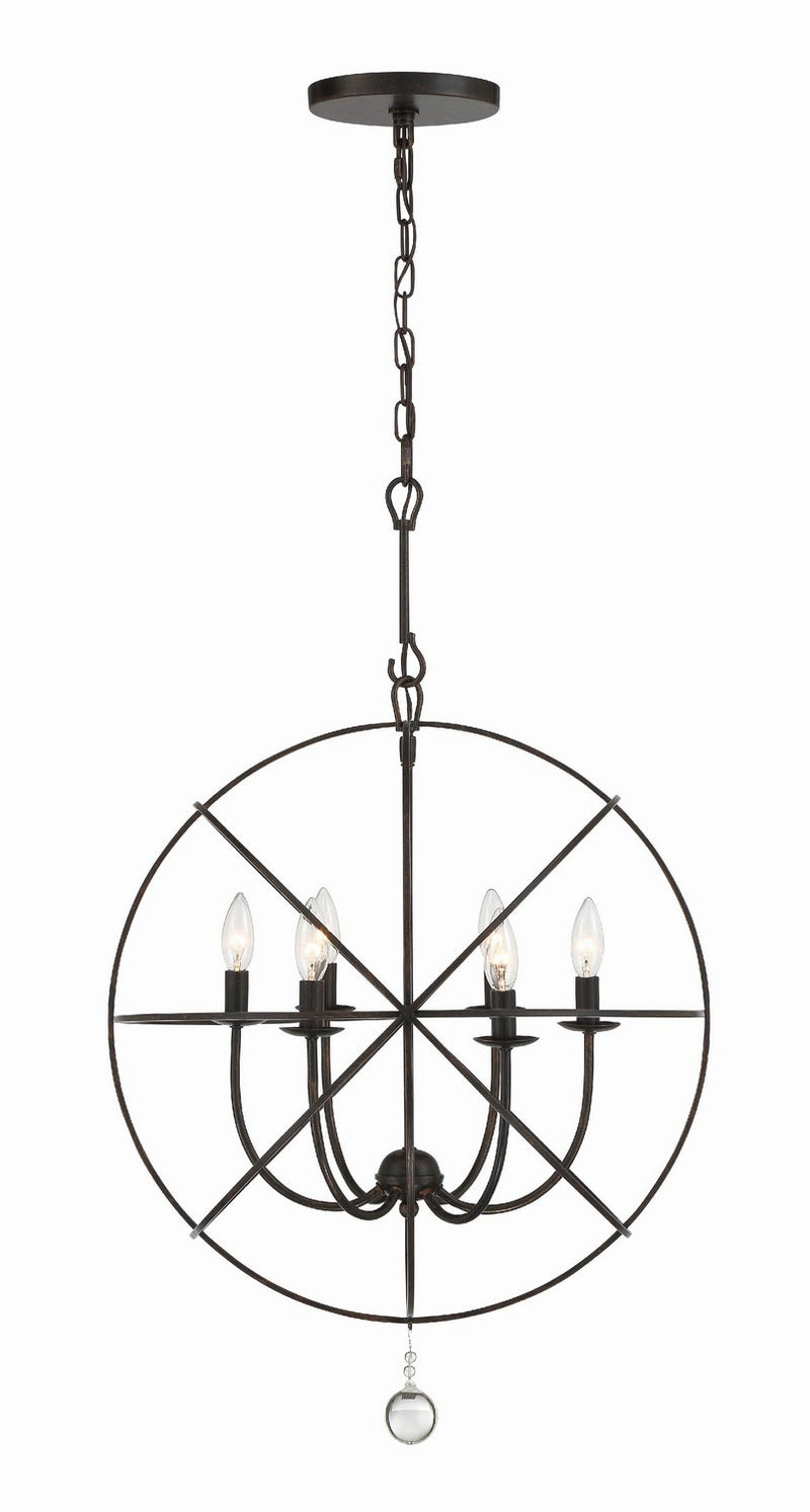 Crystorama 9226-EB Solaris Six Light Chandelier English Bronze Alternate Image 4.jpg