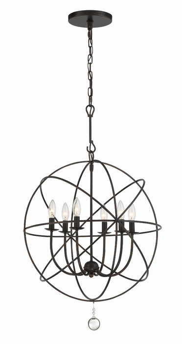 Crystorama 9226-EB Solaris Six Light Chandelier English Bronze Main Image.jpg