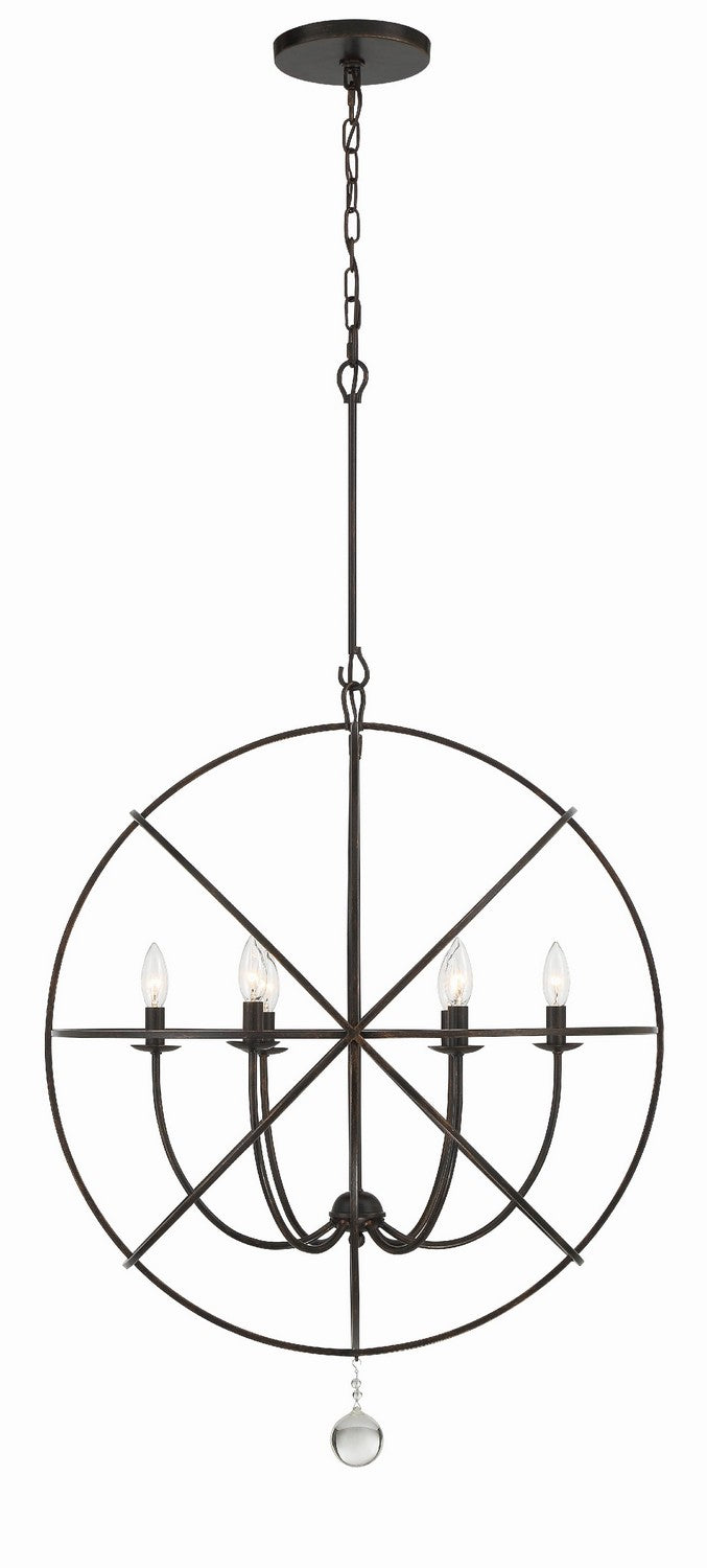 Crystorama 9228-EB Solaris Six Light Chandelier English Bronze Alternate Image 4.jpg