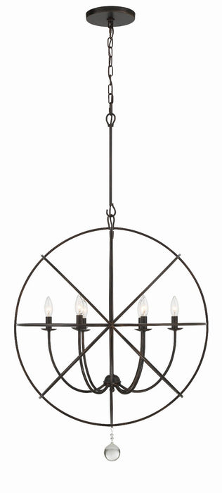 Crystorama 9228-EB Solaris Six Light Chandelier English Bronze Alternate Image 4.jpg