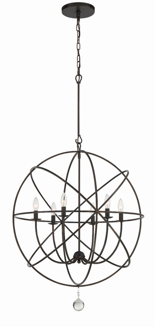 Crystorama 9228-EB Solaris Six Light Chandelier English Bronze Main Image.jpg
