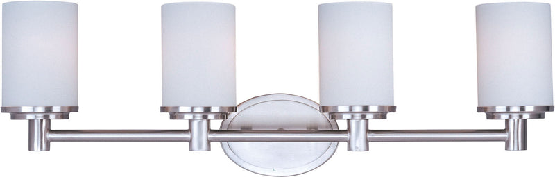 Maxim 9054SWSN Cylinder Four Light Bath Vanity, Satin Nickel Main Image.jpg