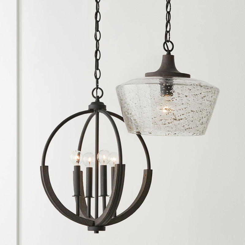 Capital Lighting 347642CK Clive Four Light Pendant, Carbon Grey and Black Iron Alternate Image 4.jpg