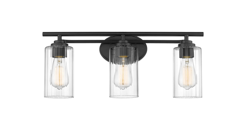 Innovations Lighting 353-3W-BK-CL Ice 3 Light Bath Vanity Light, Matte Black Main Image.jpg