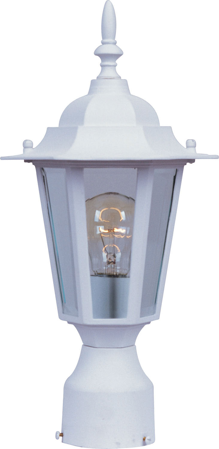 Maxim 3001CLWT Builder Cast One Light Outdoor Pole/Post Lantern, White Main Image.jpg