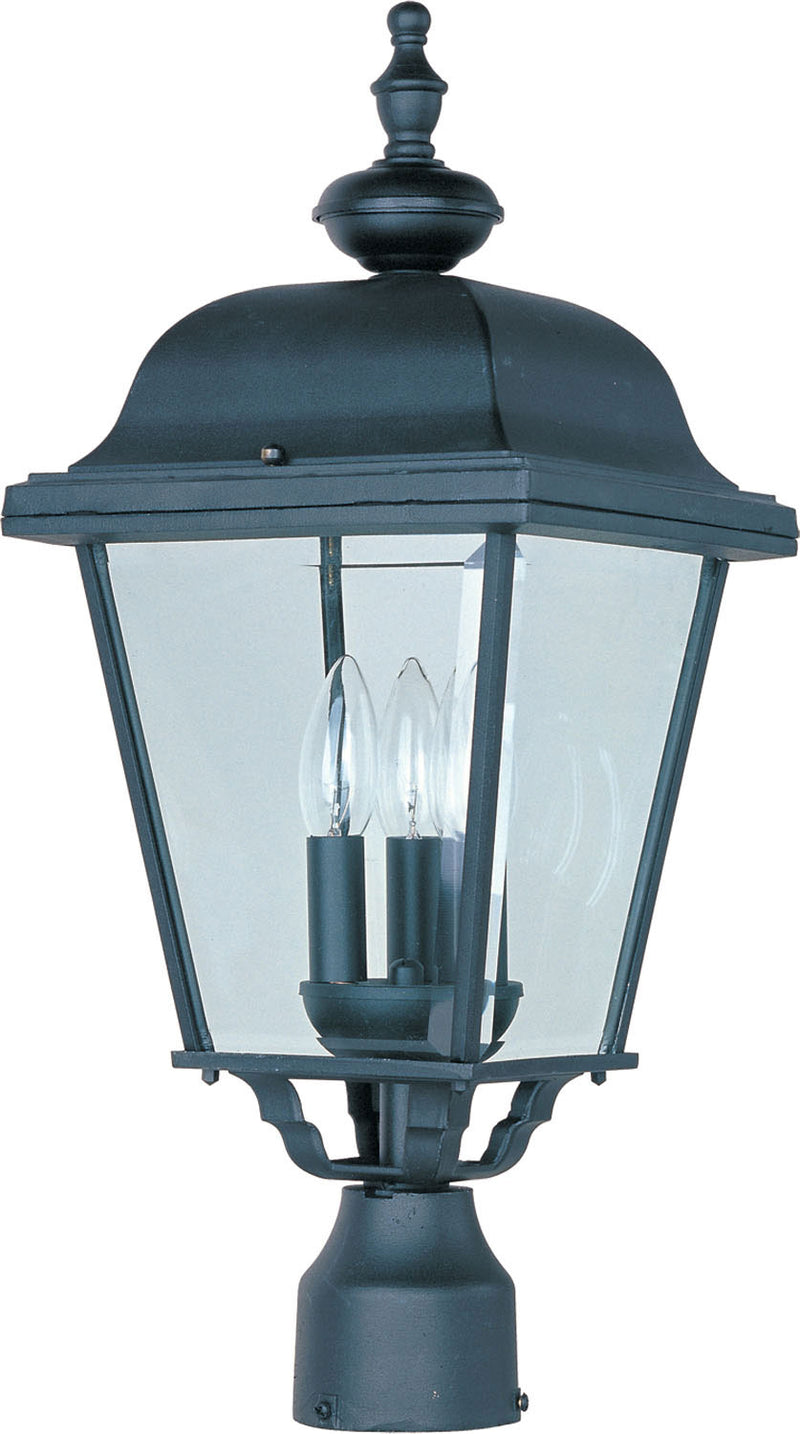 Maxim 3008BK Builder Cast Three Light Outdoor Pole/Post Lantern, Black Main Image.jpg