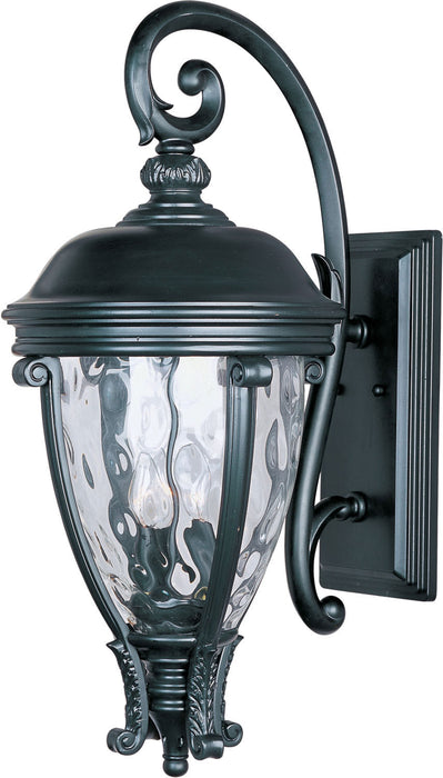 Maxim 41426WGBK Camden VX Three Light Outdoor Wall Lantern, Black Main Image.jpg