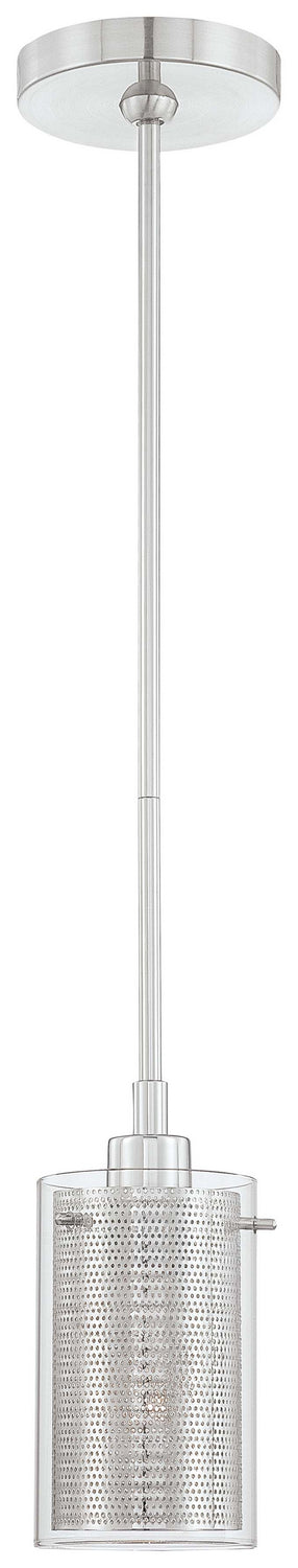 George Kovacs P961-077 Grid One Light Mini Pendant, Chrome Main Image.jpg