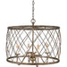 Quoizel RDY2823CS Dury Four Light Pendant, Century Silver Leaf Main Image.jpg