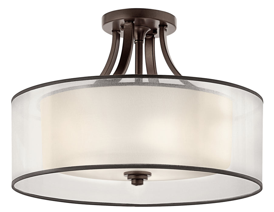 Kichler 42387MIZ Lacey Four Light Semi Flush Mount, Mission Bronze Main Image.jpg