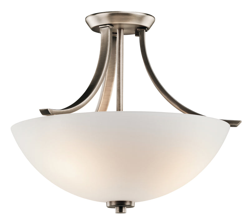 Kichler 42563BPT Granby Three Light Semi Flush Mount, Brushed Pewter Main Image.jpg