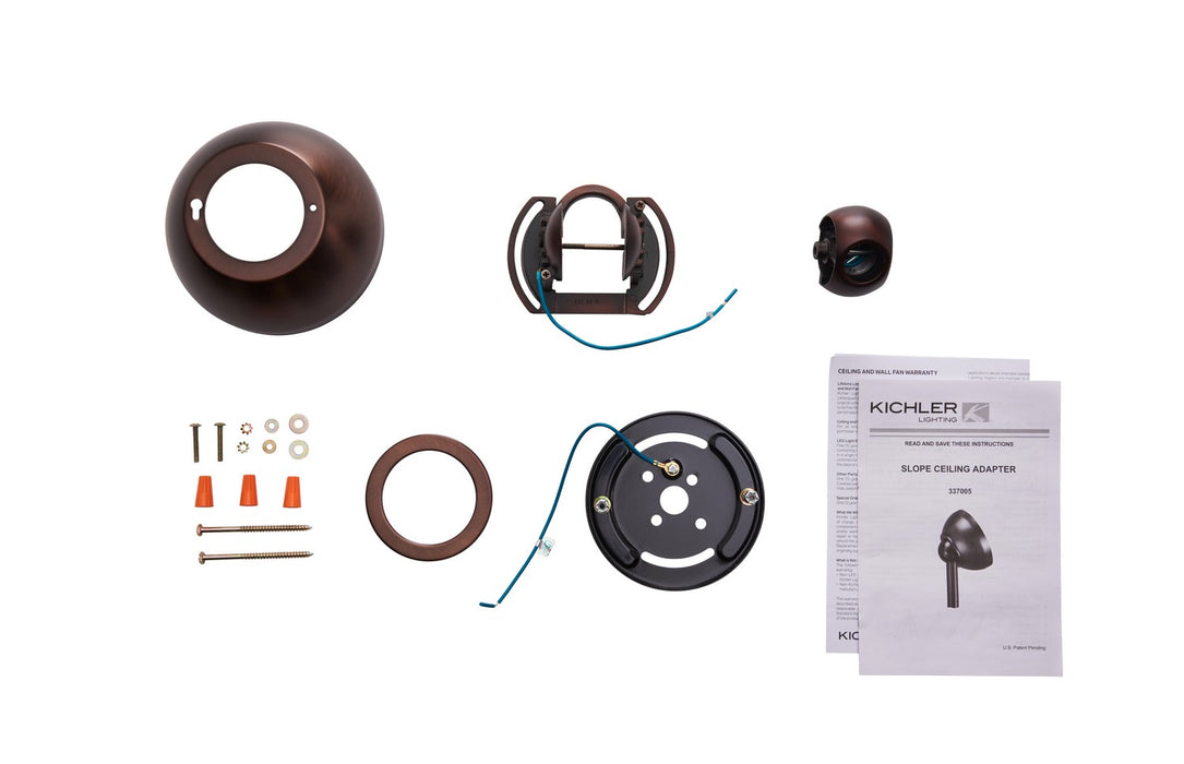 Kichler 337005OBB Slope Adapter, Oil Brushed Bronze (2)