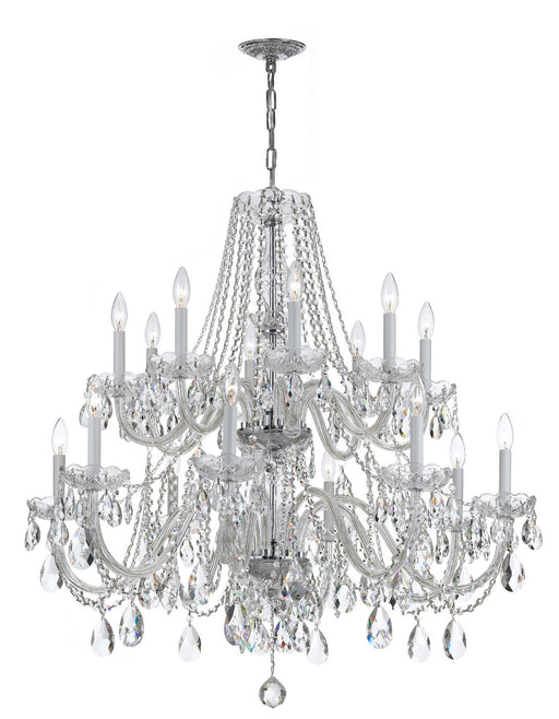 Crystorama 1139-CH-CL-MWP Traditional Crystal 16 Light Chandelier Polished Chrome Main Image.jpg