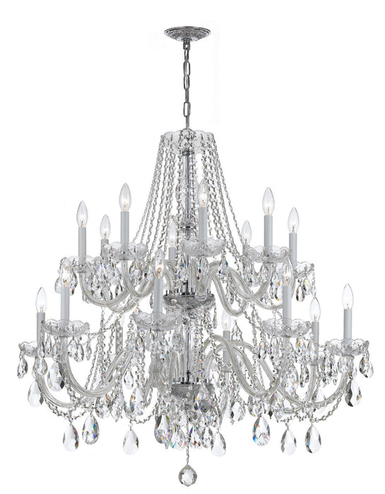 Crystorama 1139-CH-CL-MWP Traditional Crystal 16 Light Chandelier Polished Chrome Main Image.jpg