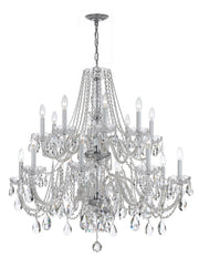 Crystorama 1139-CH-CL-SAQ Traditional Crystal 16 Light Chandelier Polished Chrome Main Image.jpg