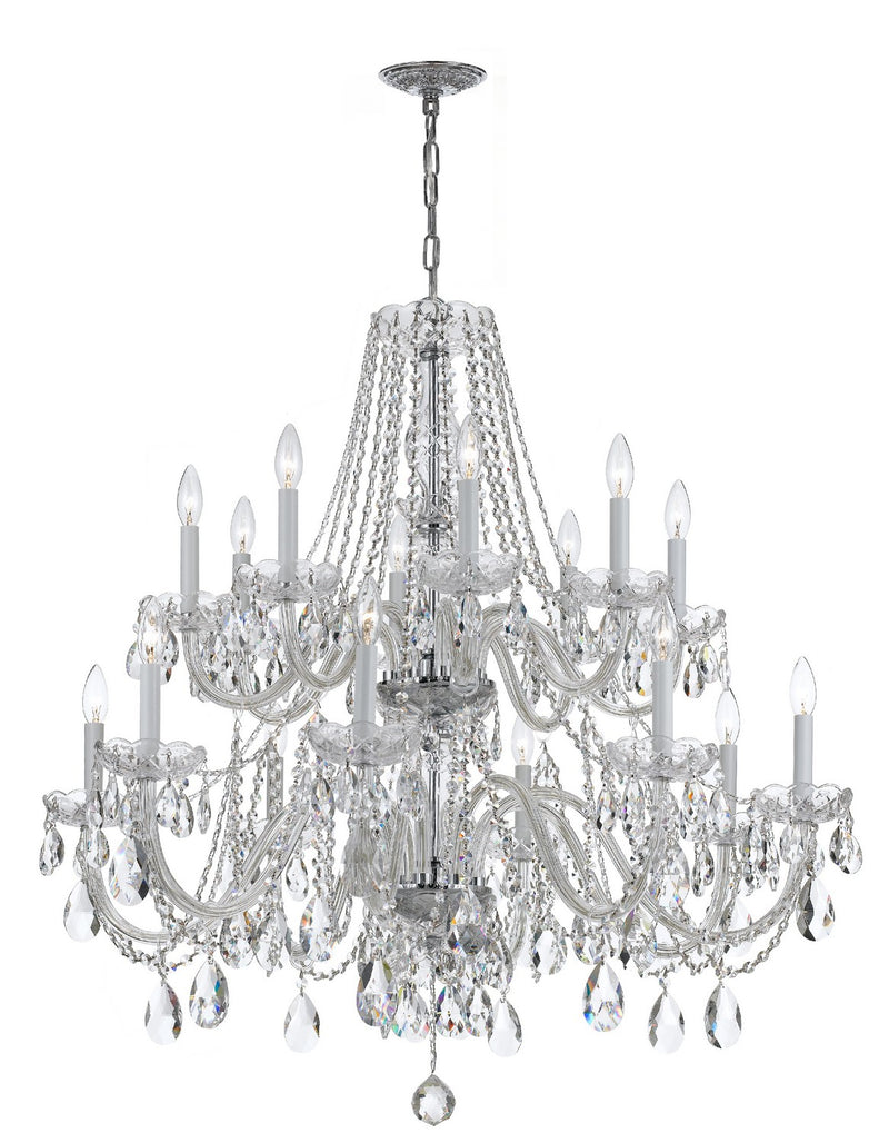 Crystorama 1139-CH-CL-SAQ Traditional Crystal 16 Light Chandelier Polished Chrome Main Image.jpg