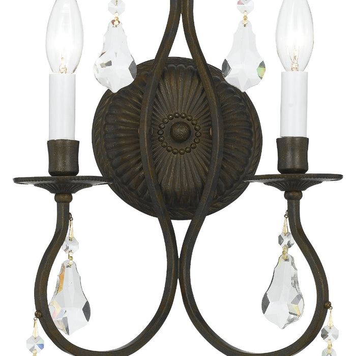 Crystorama 5012-EB-CL-MWP Ashton Two Light Wall Sconce English Bronze Alternate Image 2.jpg