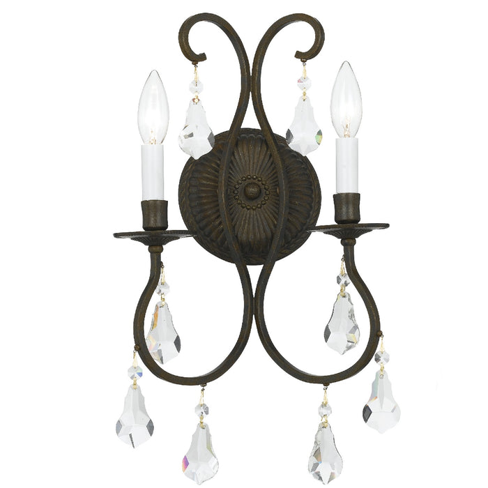 Crystorama 5012-EB-CL-MWP Ashton Two Light Wall Sconce English Bronze Main Image.jpg