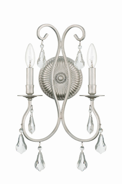 Crystorama 5012-OS-CL-MWP Ashton Two Light Wall Sconce Olde Silver Alternate Image 4.jpg