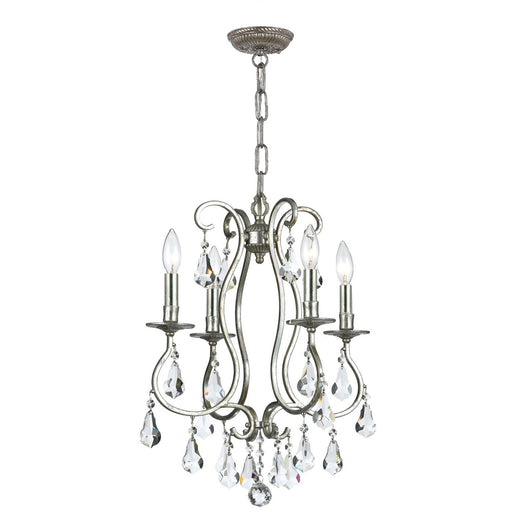 Crystorama 5014-OS-CL-MWP Ashton Four Light Mini Chandelier Olde Silver Alternate Image.jpg