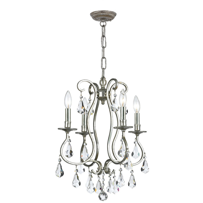 Crystorama 5014-OS-CL-MWP Ashton Four Light Mini Chandelier Olde Silver Alternate Image.jpg