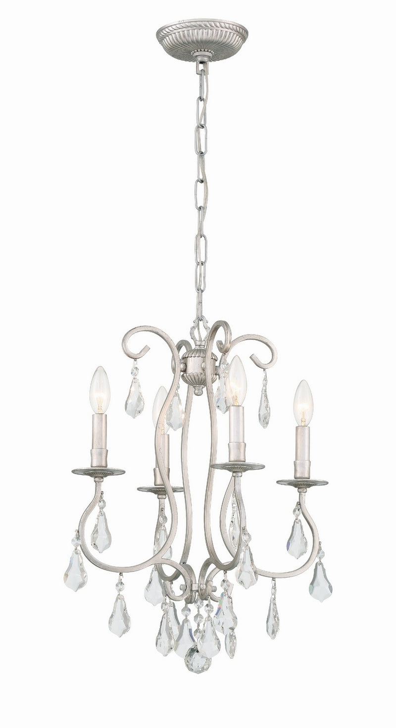 Crystorama 5014-OS-CL-MWP Ashton Four Light Mini Chandelier Olde Silver Main Image.jpg