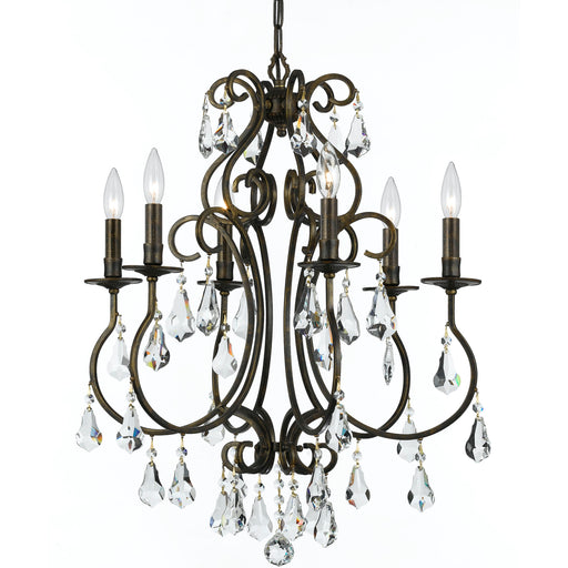 Crystorama 5016-EB-CL-MWP Ashton Six Light Chandelier English Bronze Main Image.jpg
