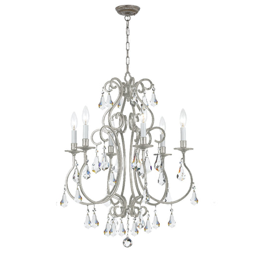 Crystorama 5016-OS-CL-MWP Ashton Six Light Chandelier Olde Silver Alternate Image.jpg