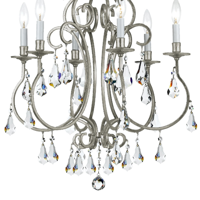 Crystorama 5016-OS-CL-MWP Ashton Six Light Chandelier Olde Silver Alternate Image 2.jpg