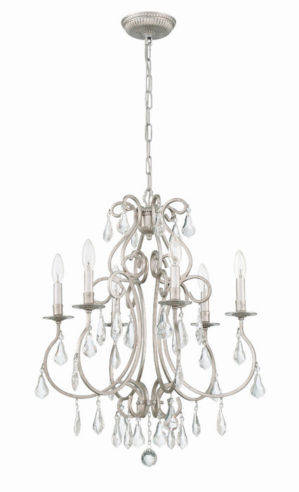 Crystorama 5016-OS-CL-MWP Ashton Six Light Chandelier Olde Silver Alternate Image 4.jpg
