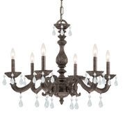 Crystorama 5036-VB-CL-MWP Paris Market Six Light Chandelier Venetian Bronze Main Image.jpg