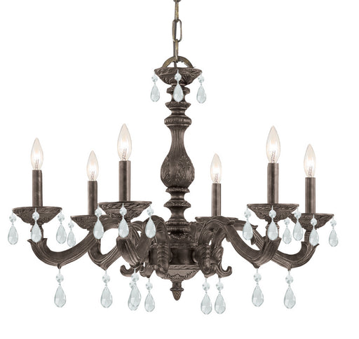 Crystorama 5036-VB-CL-MWP Paris Market Six Light Chandelier Venetian Bronze Main Image.jpg
