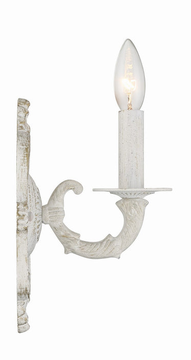 Crystorama 5111-AW Paris Market One Light Wall Sconce Antique White Alternate Image 2.jpg